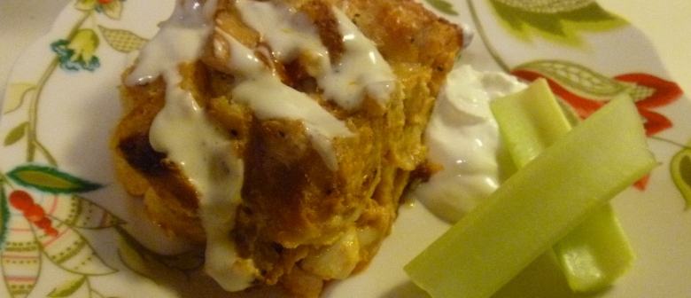 Buffalo Chicken Bread Pudding