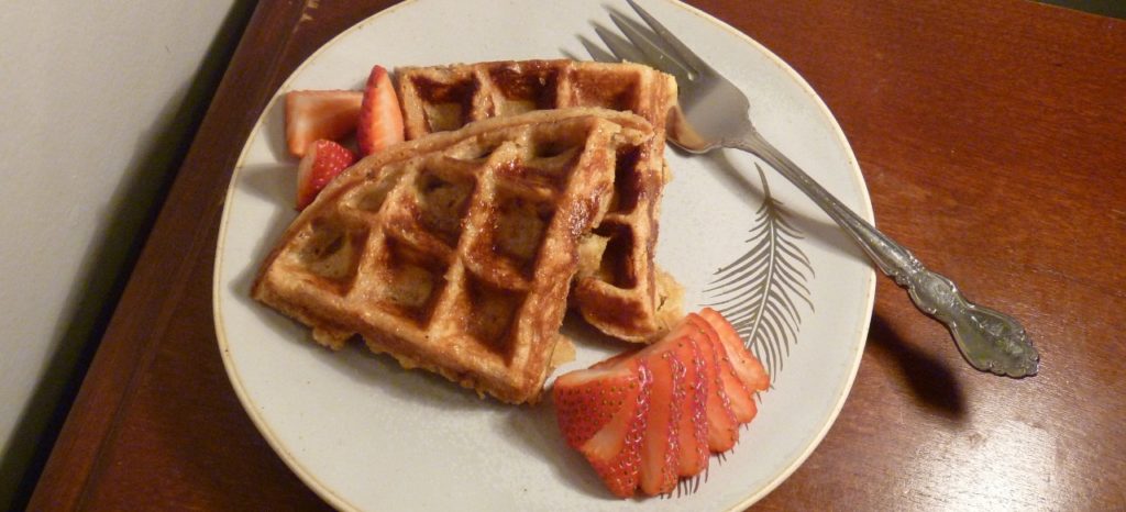 twice waffled waffle bread pudding
