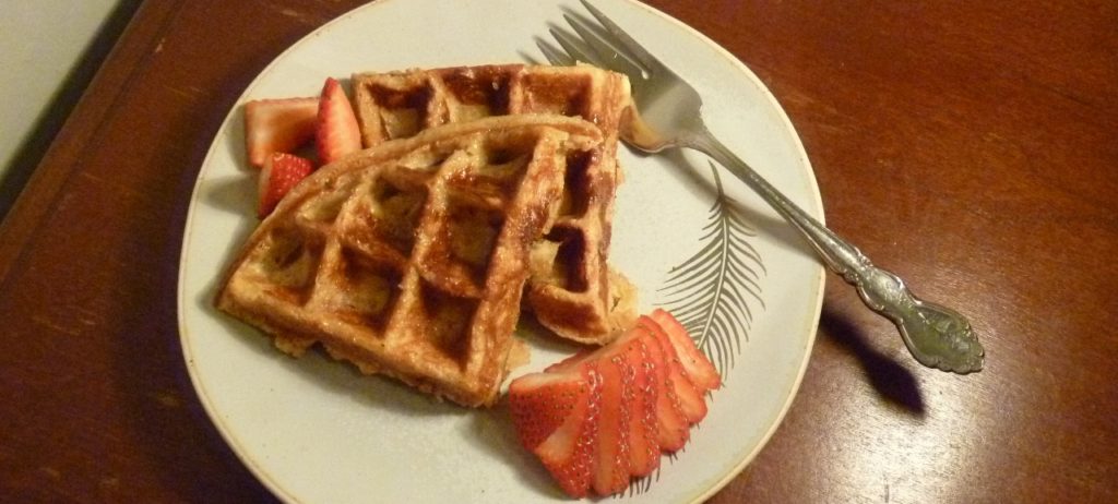 twice waffled waffle bread pudding