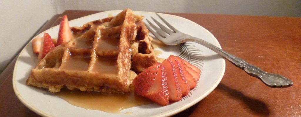 twice waffled waffle bread pudding