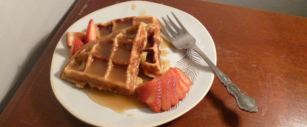 twice waffled waffle bread pudding